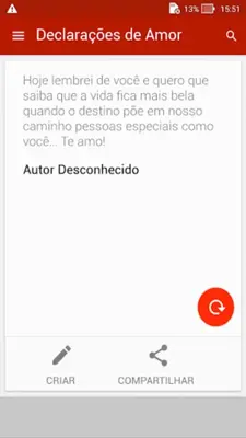 Declarações de Amor android App screenshot 4